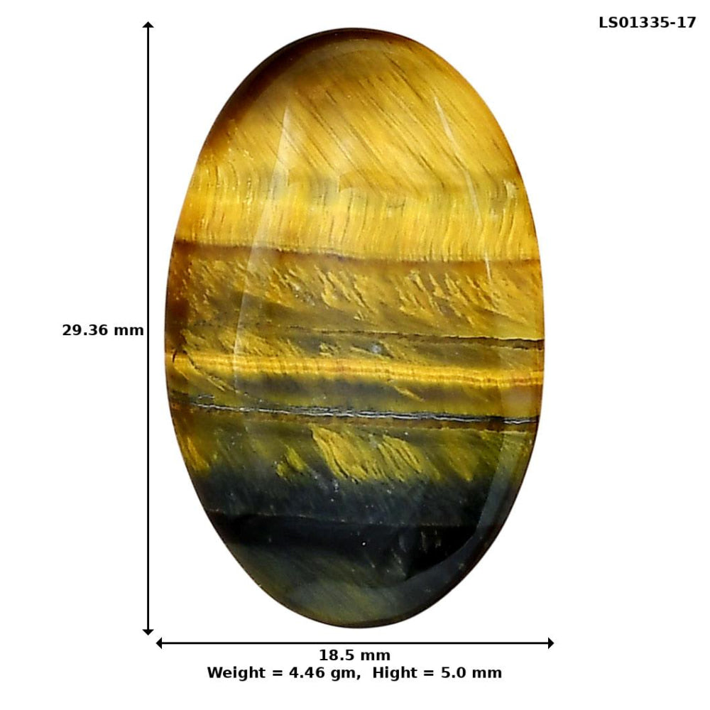 Blue Tiger Eye 29.36x18.5x5 mm Oval Gemstone LS01335-17