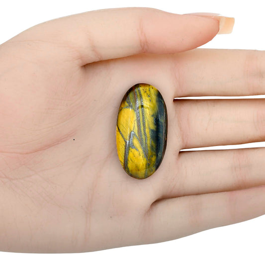 Blue Tiger Eye 35.5x19x6 mm Oval Gemstone LS01341-17