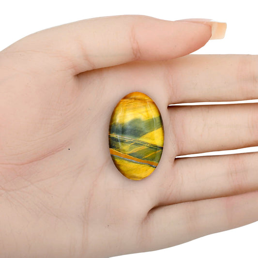 Blue Tiger Eye 26.7x20.65x5 mm Oval Gemstone LS01343-17