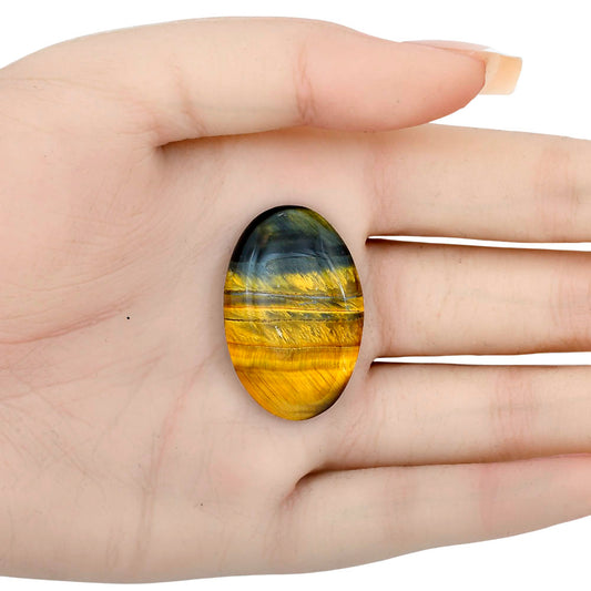 Blue Tiger Eye 34x22x5.5 mm Oval Gemstone LS01349-17