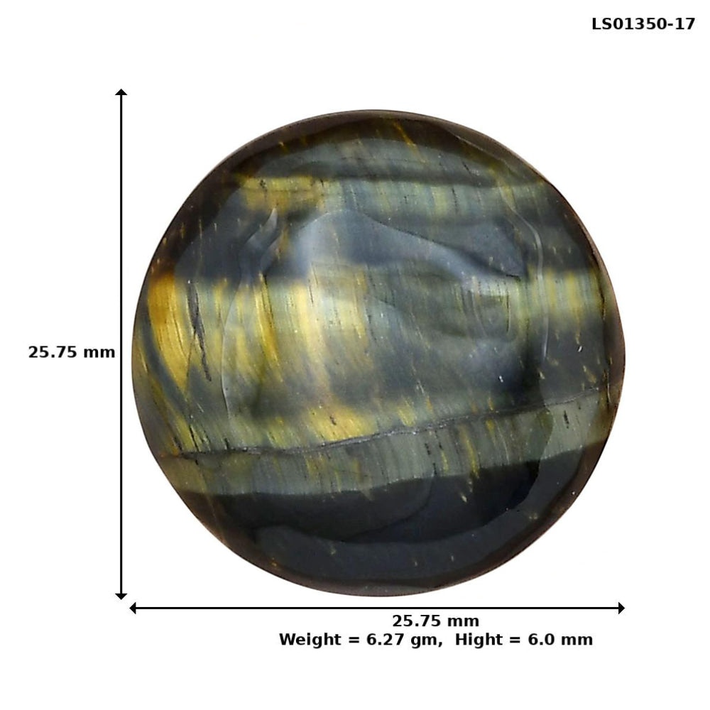 Blue Tiger Eye 25.75x25.75x6 mm Round Gemstone LS01350-17