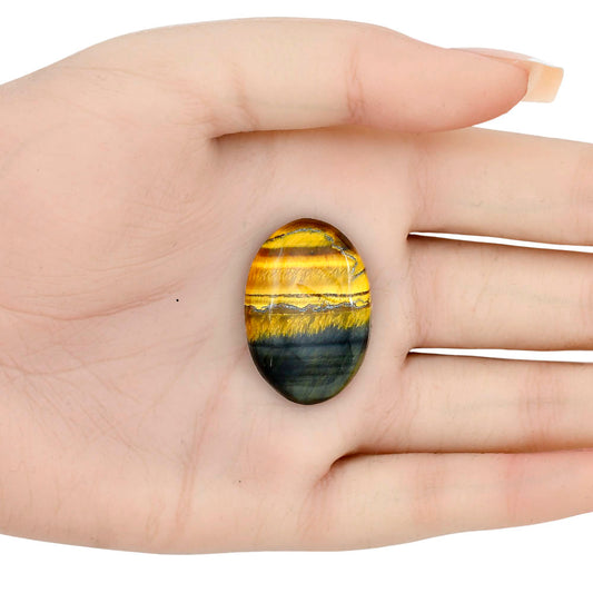 Blue Tiger Eye 31x21x5.5 mm Oval Gemstone LS01353-17