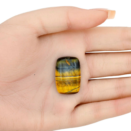 Blue Tiger Eye 27.3x18.5x6.5 mm Baguette Gemstone LS01355-17