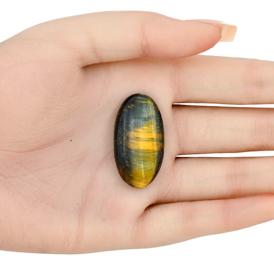 Blue Tiger Eye 35x18.75x6.5 mm Oval Gemstone LS01362-17