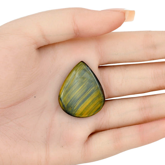Blue Tiger Eye 32x26.3x5 mm Pear Gemstone LS01368-17
