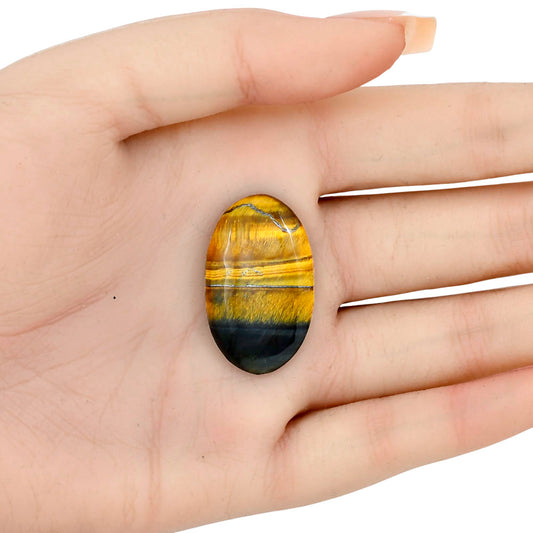 Blue Tiger Eye 31.5x19x5.5 mm Oval Gemstone LS01369-17