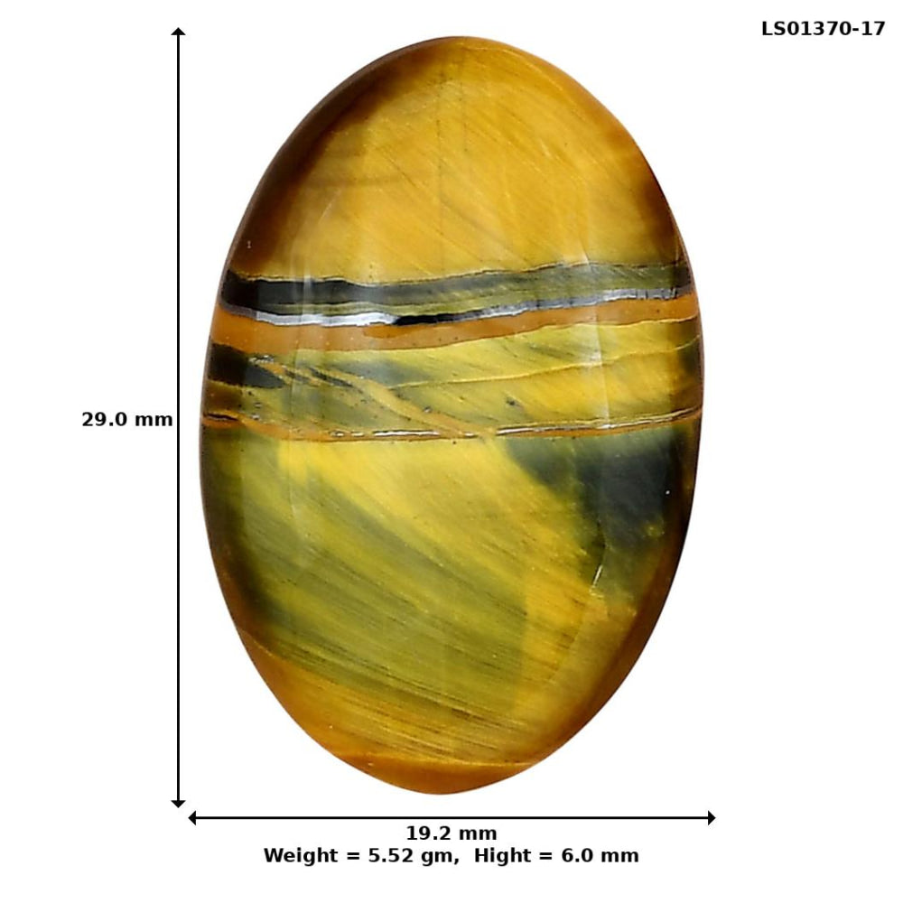 Blue Tiger Eye 29x19.2x6 mm Oval Gemstone LS01370-17