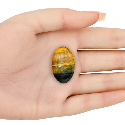 Blue Tiger Eye 29.75x18.65x5 mm Oval Gemstone LS01371-17