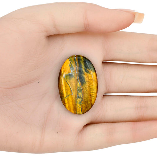 Blue Tiger Eye 35x23.25x5 mm Oval Gemstone LS01377-17