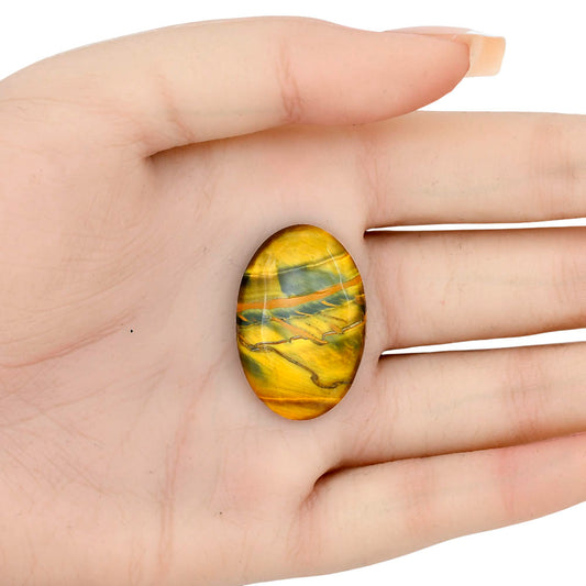 Blue Tiger Eye 30.7x20.5x5 mm Oval Gemstone LS01378-17