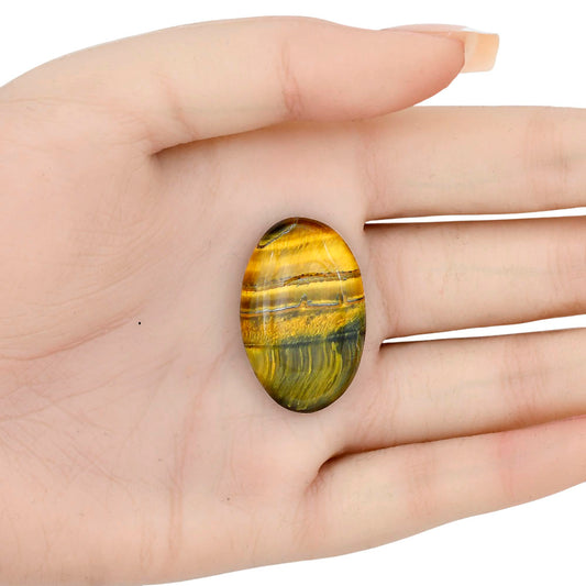 Blue Tiger Eye 31.6x20.3x6 mm Oval Gemstone LS01379-17