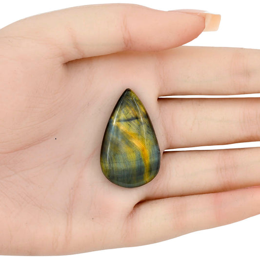 Blue Tiger Eye 36x22x6 mm Pear Gemstone LS01382-17