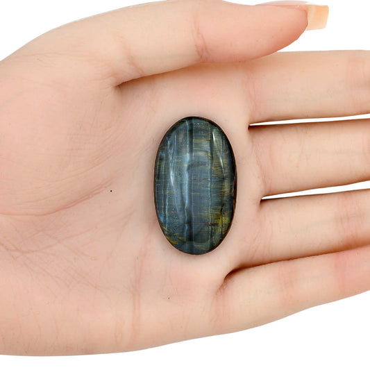 Blue Tiger Eye 36x21.7x6.5 mm Oval Gemstone LS01388-17