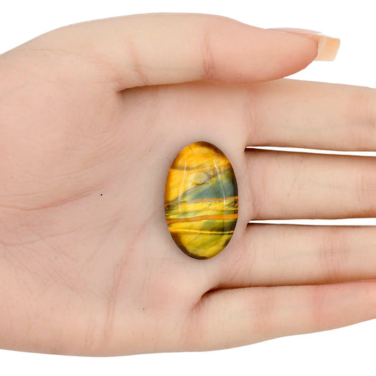 Blue Tiger Eye 30.8x19.3x6 mm Oval Gemstone LS01395-17