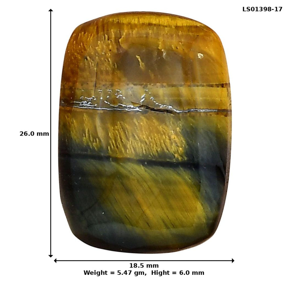 Blue Tiger Eye 26x18.5x6 mm Cushion Gemstone LS01398-17