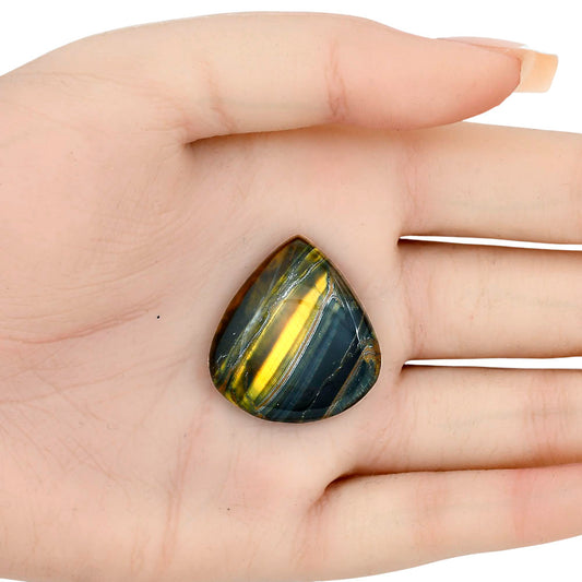 Blue Tiger Eye 29.1x26.7x5.5 mm Pear Gemstone LS01401-17