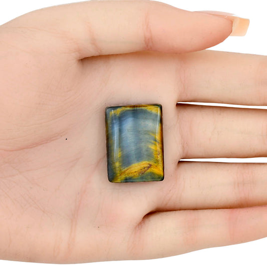 Blue Tiger Eye 26.2x19.5x6 mm Baguette Gemstone LS01402-17