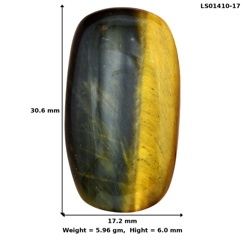 Blue Tiger Eye 30.6x17.2x6 mm Cushion Gemstone LS01410-17