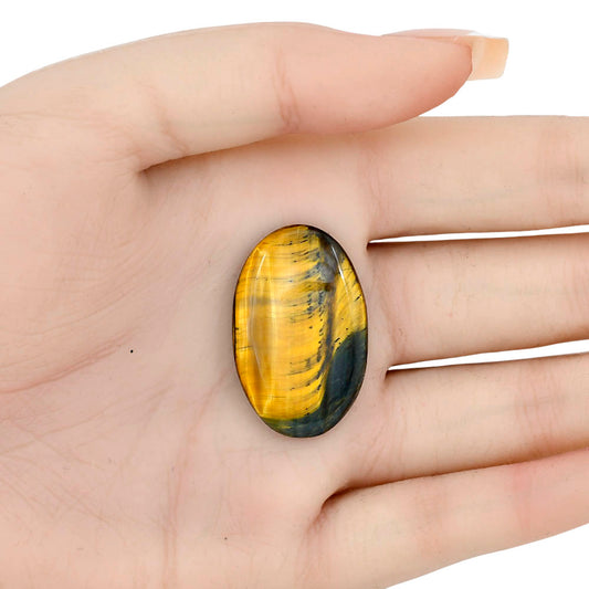 Blue Tiger Eye 32.25x20.5x4.5 mm Oval Gemstone LS01413-17