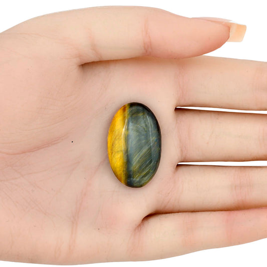 Blue Tiger Eye 29.5x19x6.5 mm Oval Gemstone LS01420-17