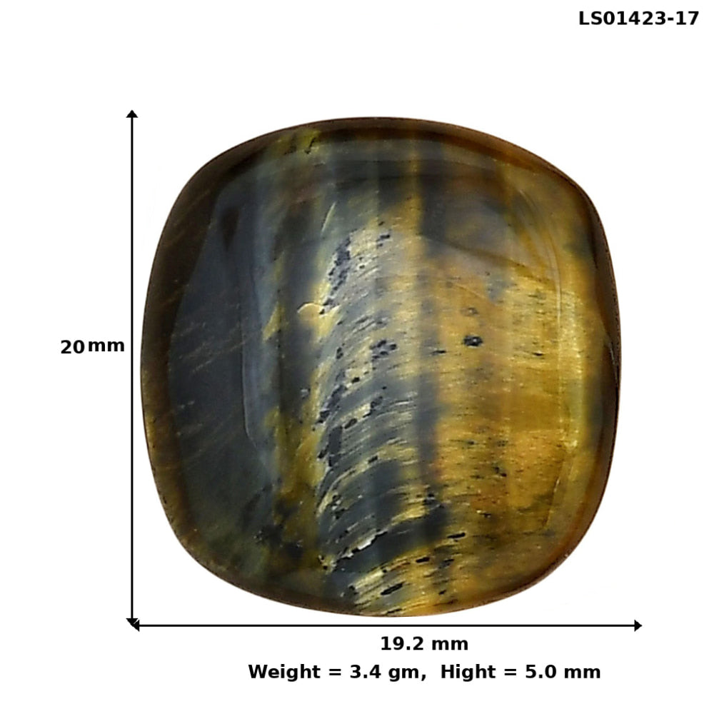 Blue Tiger Eye 20x19.2x5 mm Cushion Gemstone LS01423-17