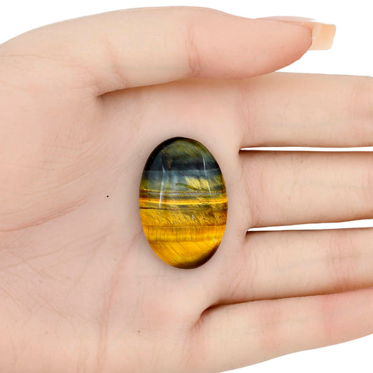 Blue Tiger Eye 31.7x21.2x7 mm Oval Gemstone LS01429-17