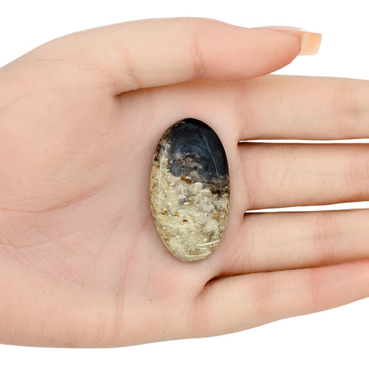 Root Plume Agate 39.5x22x5 mm Oval Gemstone LS01449-18