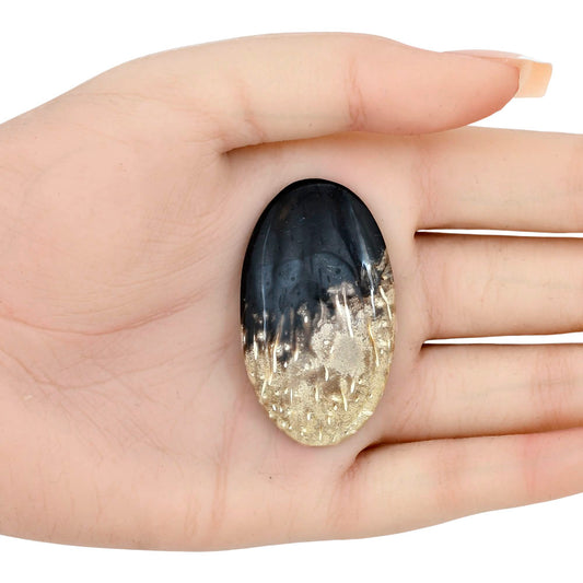 Root Plume Agate 47x26.3x6 mm Oval Gemstone LS01464-18