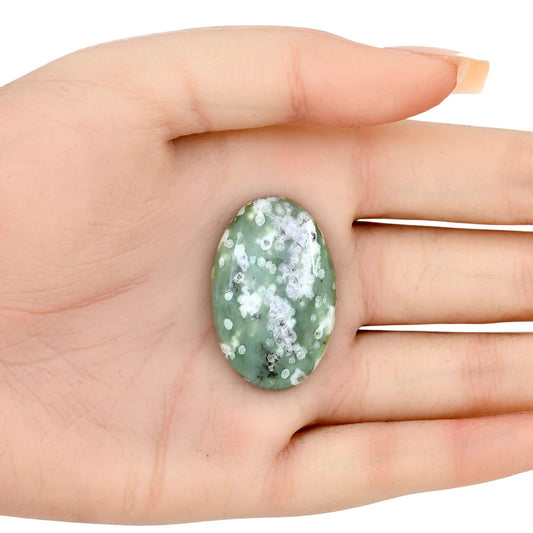 Peace Jade 35x22.55x5.5 mm Oval Gemstone LS01473-19