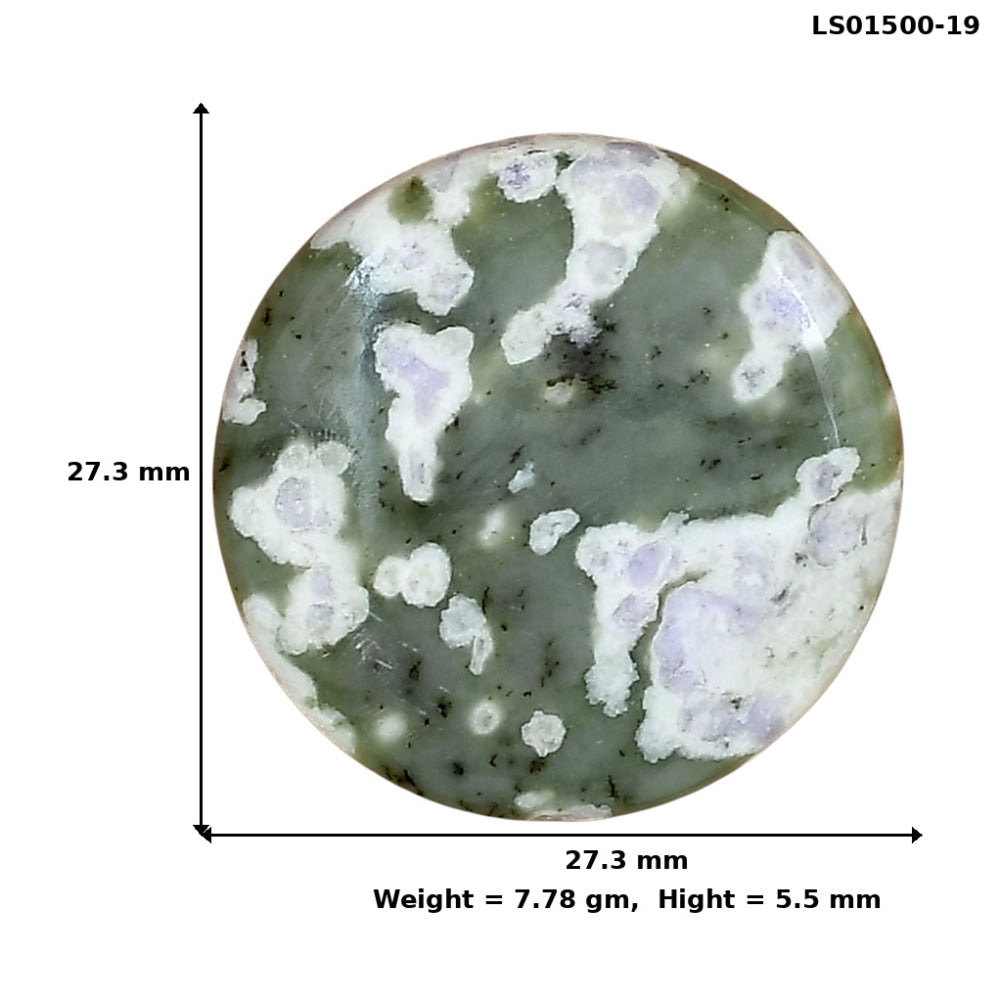 Peace Jade 27.3x27.3x5.5 mm Round Gemstone LS01500-19