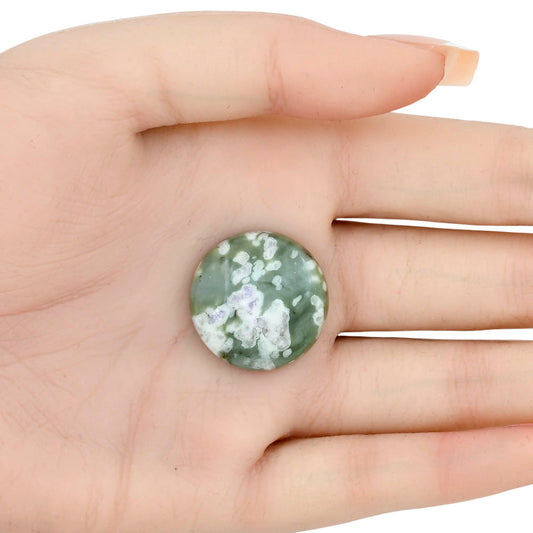 Peace Jade 23.6x23.6x6 mm Round Gemstone LS01512-19