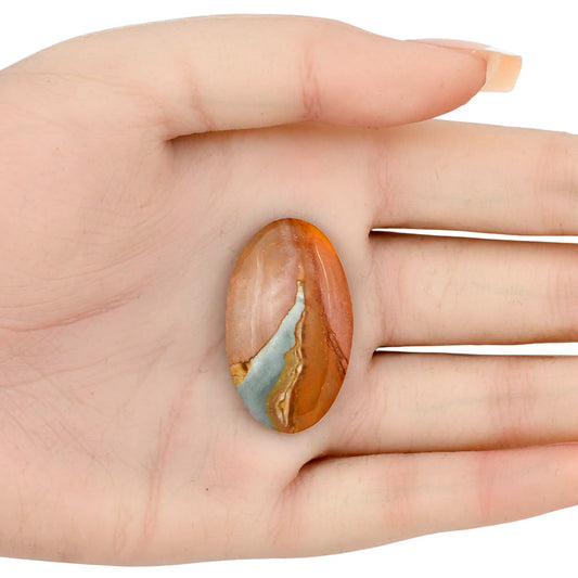 Polygram Jasper 34.8x20.7x6 mm Oval Gemstone LS01536-20