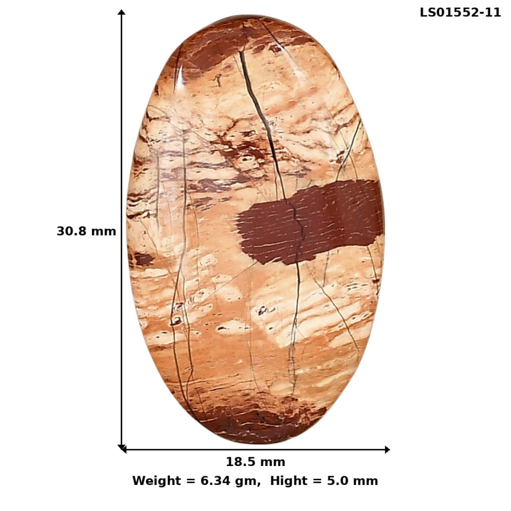 Snake Skin Jasper 30.8x18.5x5 mm Oval Gemstone LS01552-11