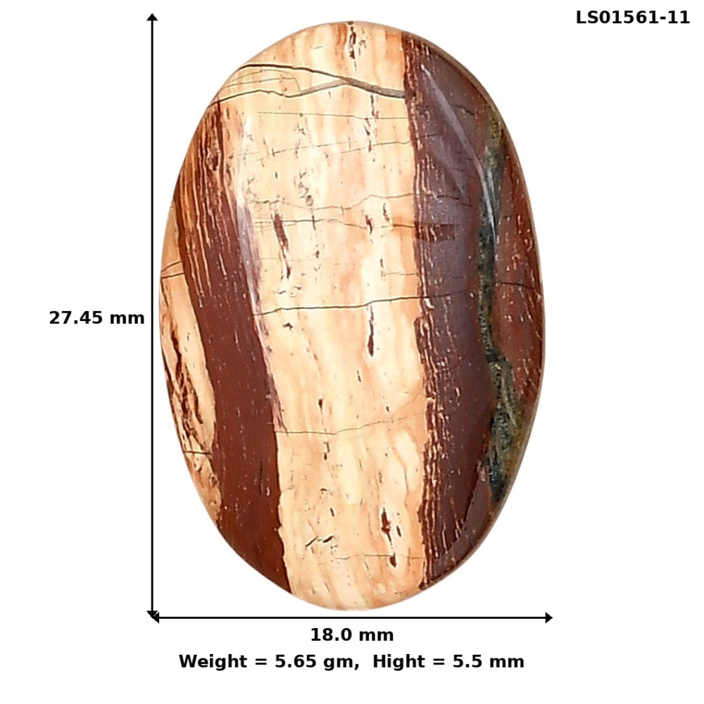 Snake Skin Jasper 27.45x18x5.5 mm Oval Gemstone LS01561-11