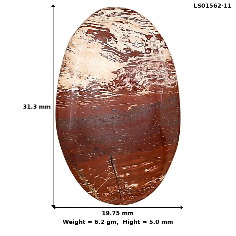 Snake Skin Jasper 31.3x19.75x5 mm Oval Gemstone LS01562-11