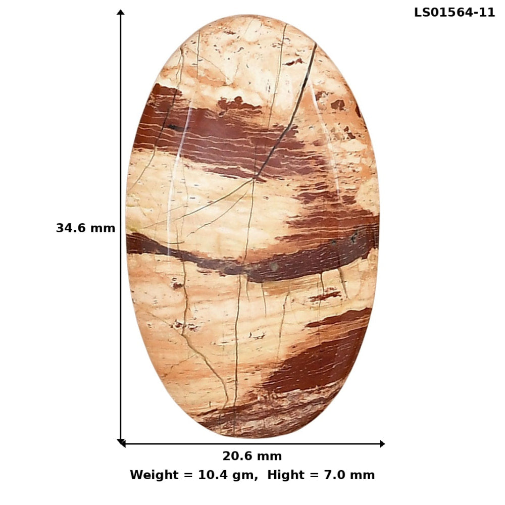 Snake Skin Jasper 34.6x20.6x7 mm Oval Gemstone LS01564-11