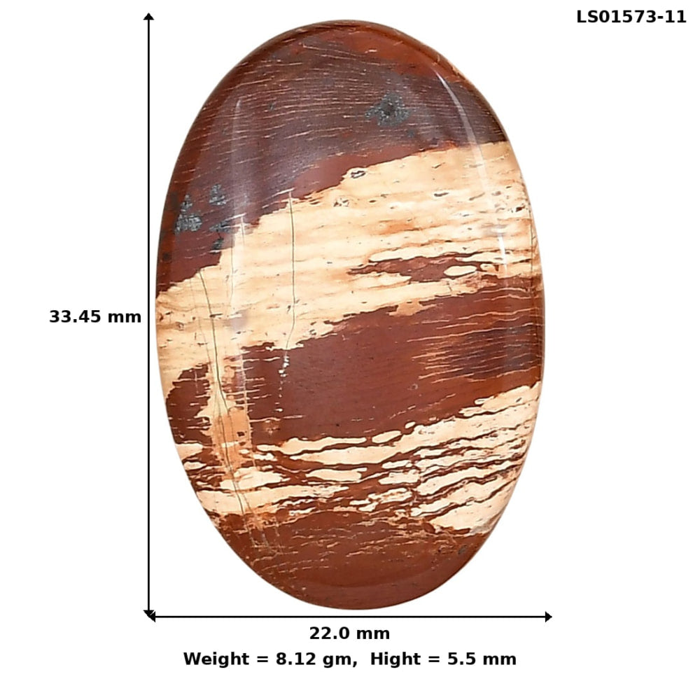 Snake Skin Jasper 33.45x22x5.5 mm Oval Gemstone LS01573-11