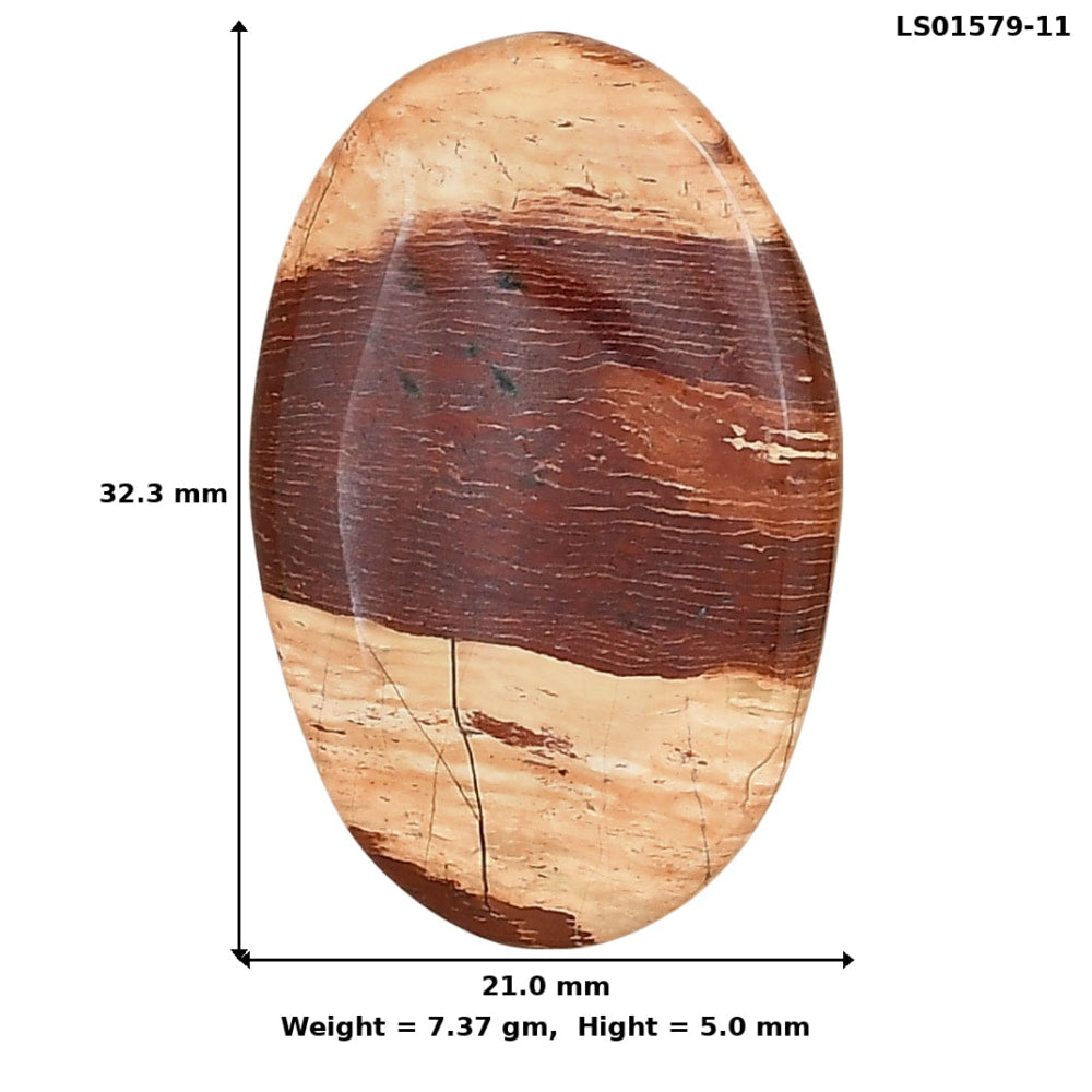 Snake Skin Jasper 32.3x21x5 mm Oval Gemstone LS01579-11
