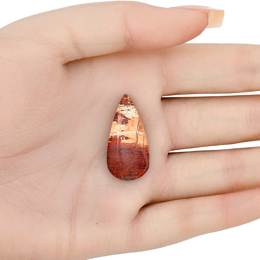 Snake Skin Jasper 30x15x5.5 mm Pear Gemstone LS01581-11