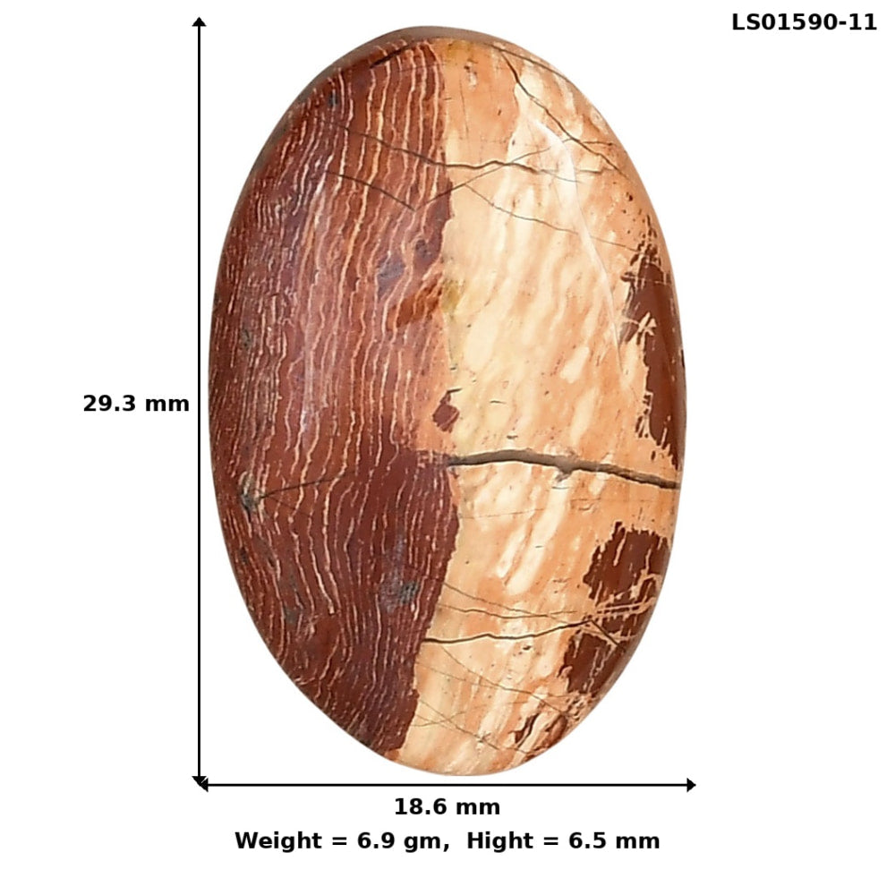 Snake Skin Jasper 29.3x18.6x6.5 mm Oval Gemstone LS01590-11