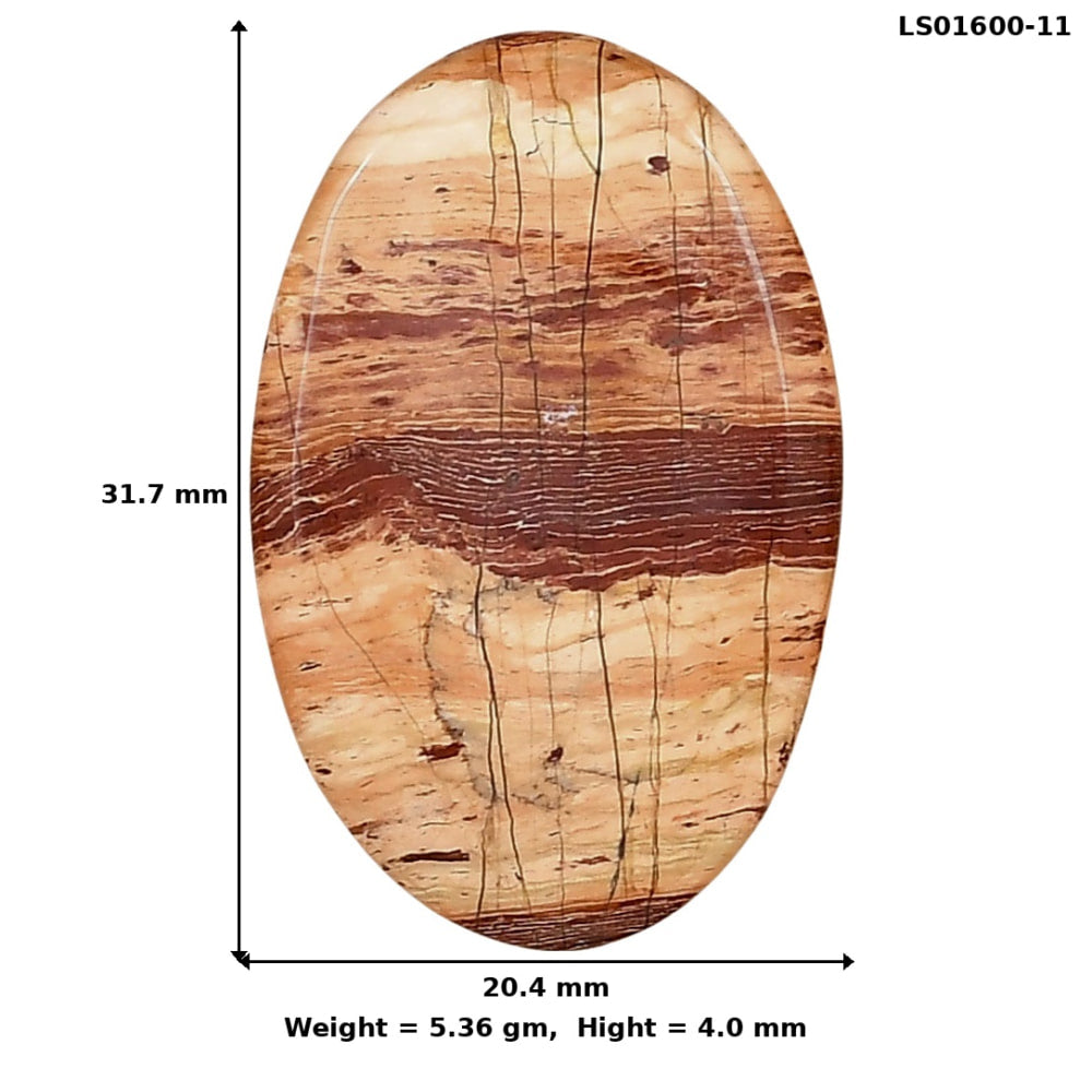 Snake Skin Jasper 31.7x20.4x4 mm Oval Gemstone LS01600-11