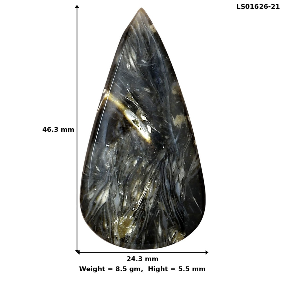 Bat Cave Jasper 46.3x24.3x5.5 mm Pear Gemstone LS01626-21