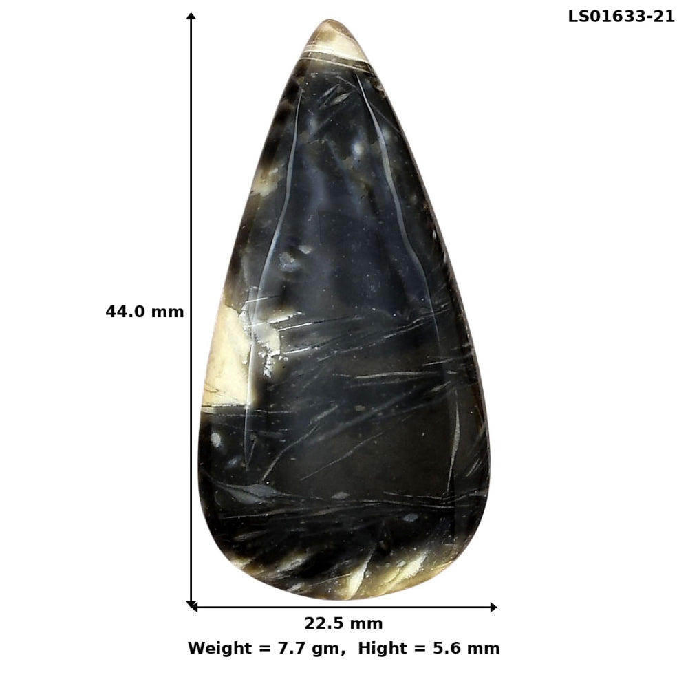 Bat Cave Jasper 44x22.5x5.6 mm Pear Gemstone LS01633-21