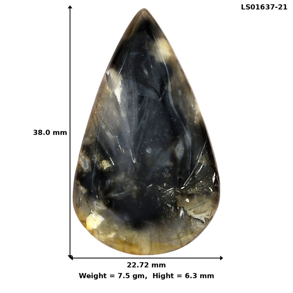 Bat Cave Jasper 38x22.72x6.3 mm Pear Gemstone LS01637-21