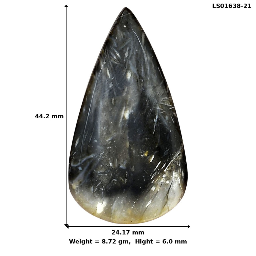 Bat Cave Jasper 44.2x24.17x6 mm Pear Gemstone LS01638-21