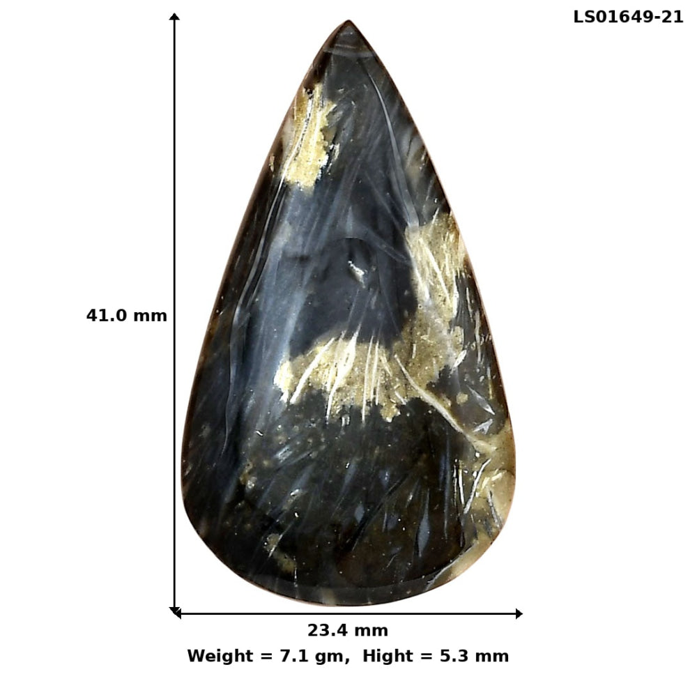 Bat Cave Jasper 41x23.4x5.3 mm Pear Gemstone LS01649-21