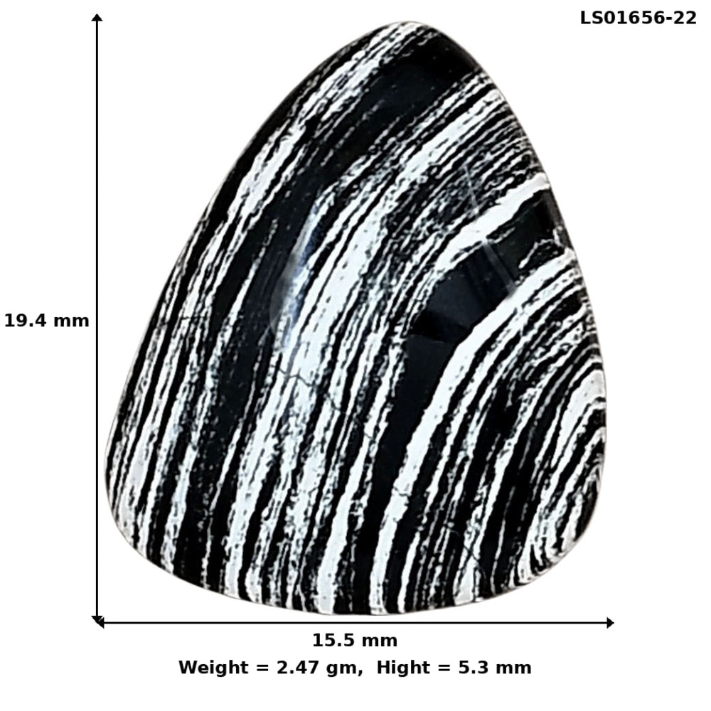 Silver Leaf Obsidian 19.4x15.5x5.3 mm Pear Gemstone LS01656-22