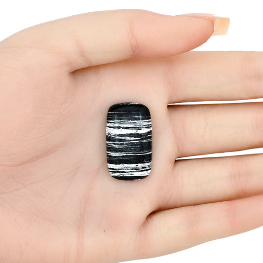 Silver Leaf Obsidian 27.5x6.5x5.9 mm Baguette Gemstone LS01659-22