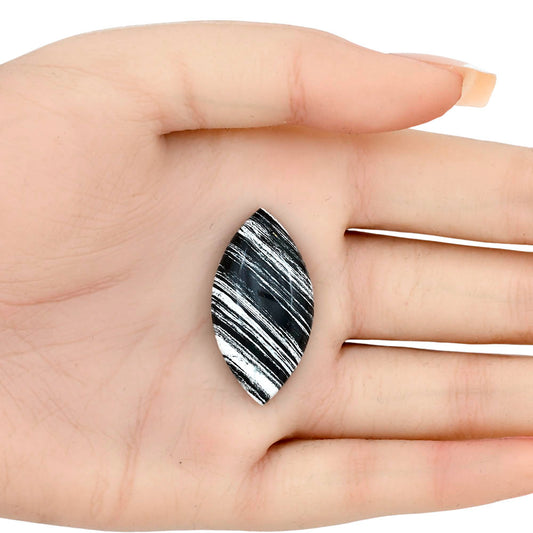 Silver Leaf Obsidian 34.2x18x6.4 mm Marquise Gemstone LS01663-22
