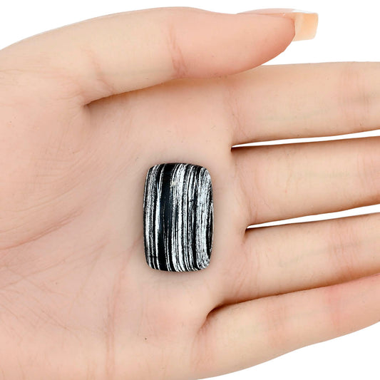 Silver Leaf Obsidian 25.74x16.8x5.7 mm Baguette Gemstone LS01672-22